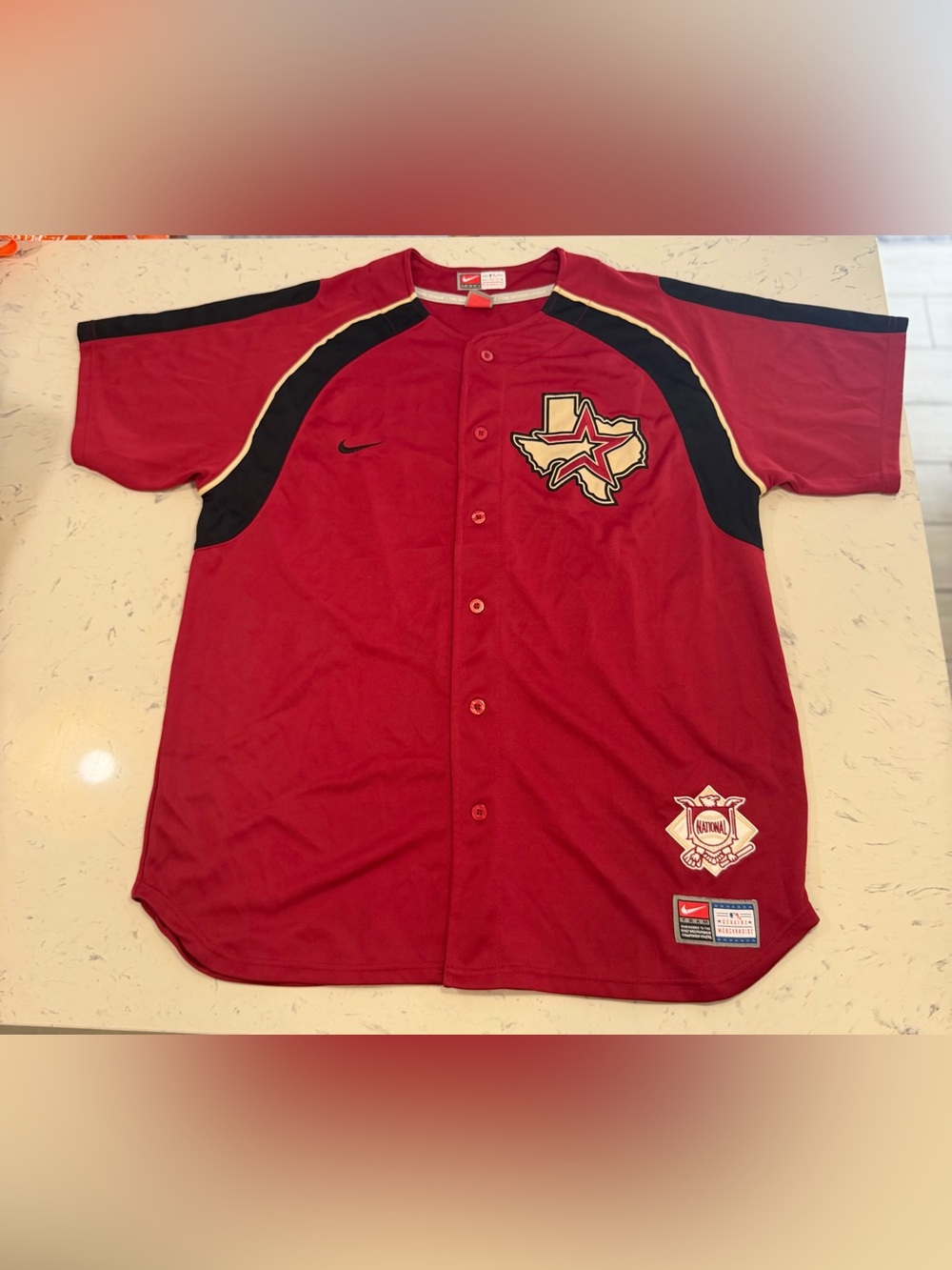 Vintage Houston Astros Nike Jersey Brick Red MLB Blank Jersey Stitched Men’s XL